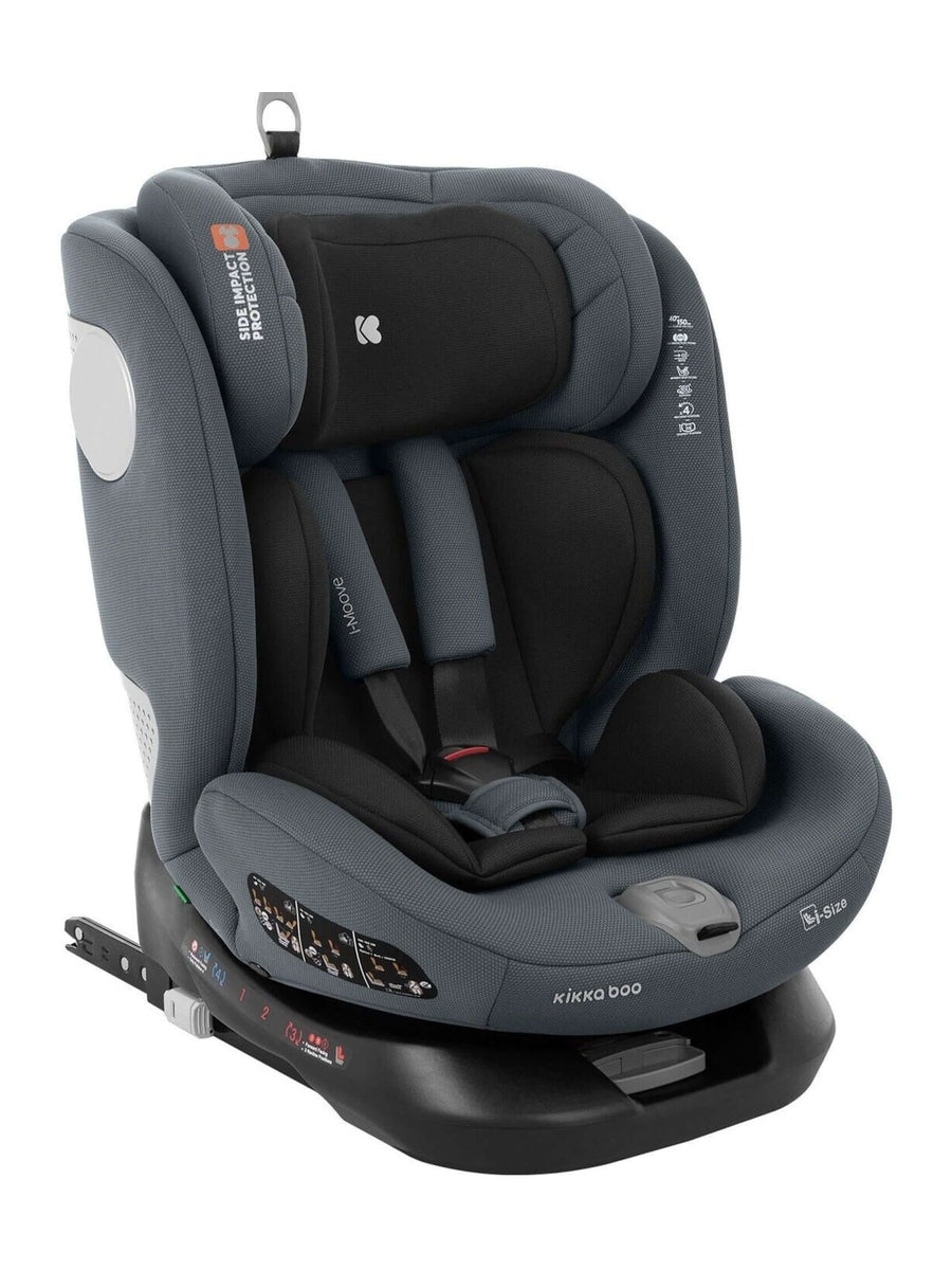KikkaBoo i-Moove 360° Rotating Baby Child Car Seat i-Size With ISOFIX Dark Grey KikkaBoo Mama's Joy