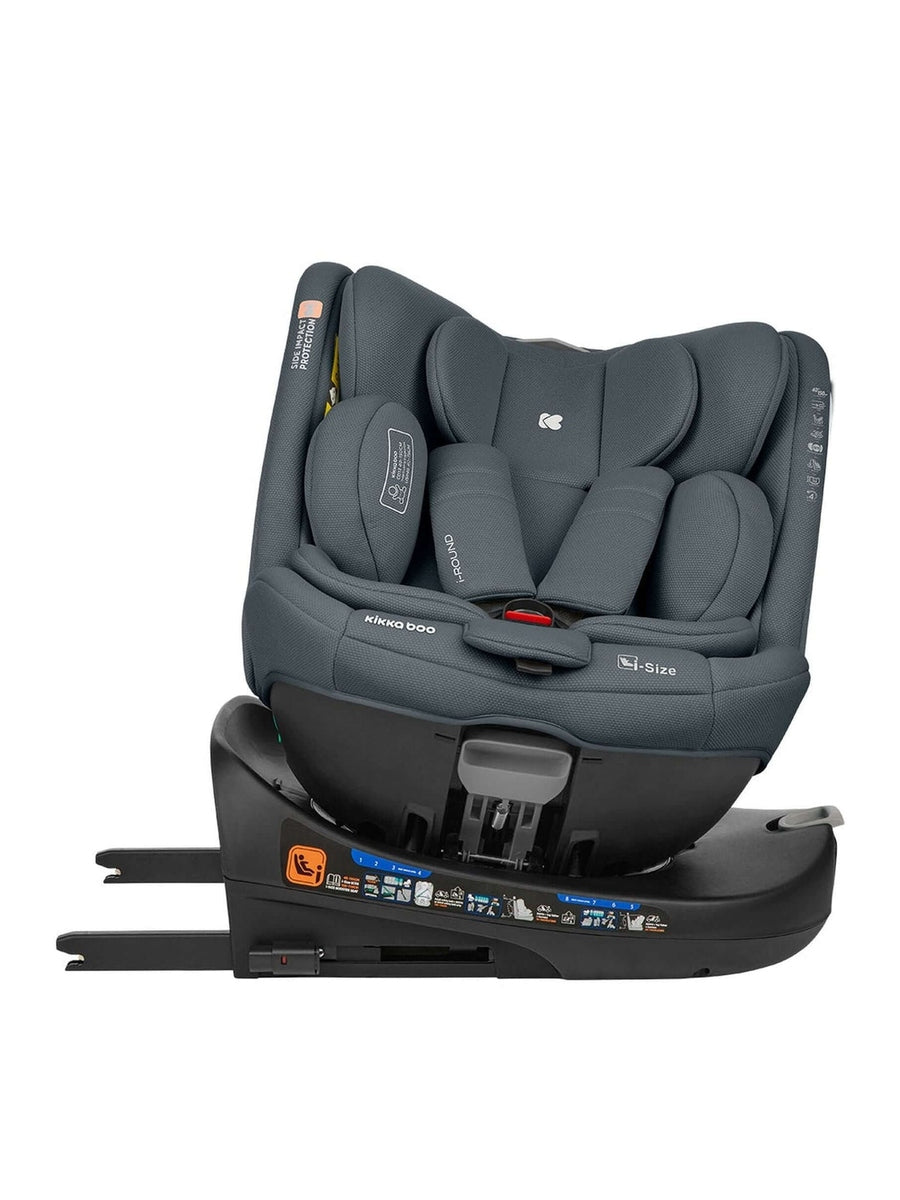KikkaBoo i-Round i-Size Car seat ISOFIX 40-150cm Dark Grey KikkaBoo Mama's Joy