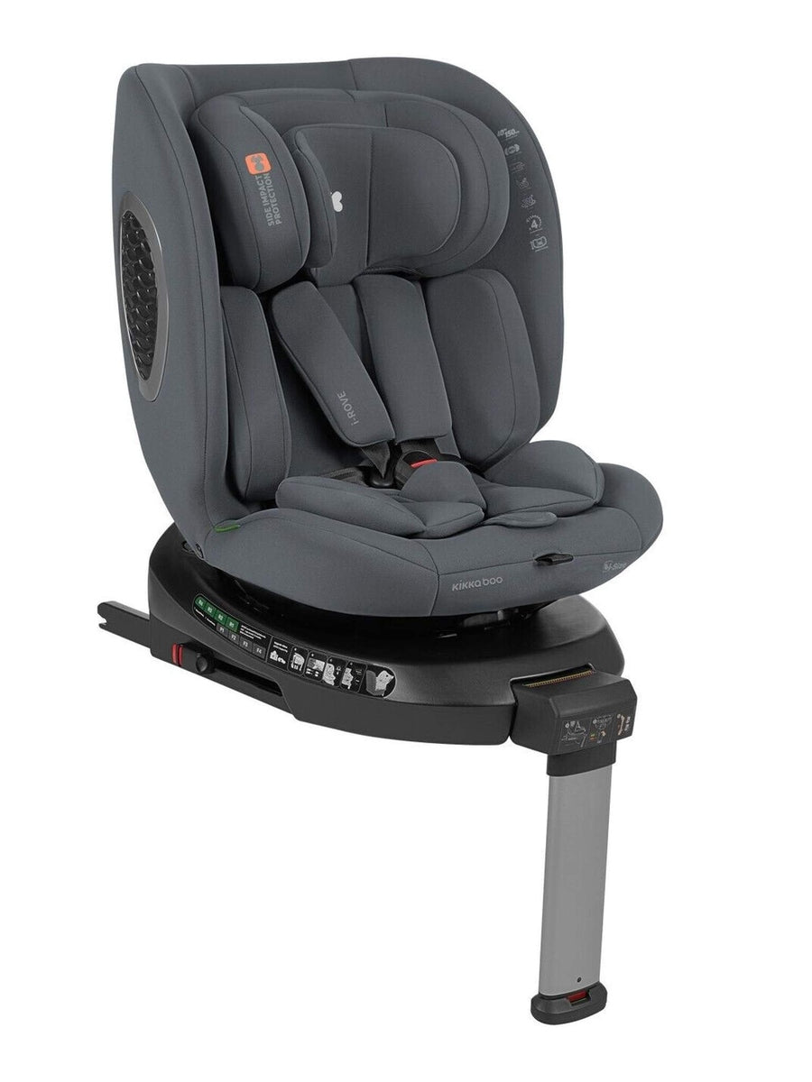 KikkaBoo i-Rove 360° Baby Car Seat i-Size ISOFIX, R129 Group 0+/1/2/3 Dark Grey KikkaBoo Mama's Joy
