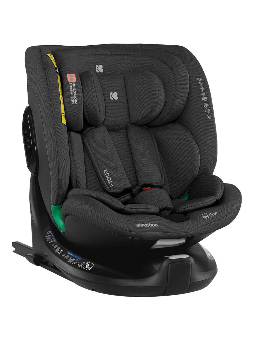KikkaBoo i-TOUR 360° Spin Baby Boy & Girl Car Seat i-Size ISOFIX 40-150cm Black KikkaBoo Mama's Joy