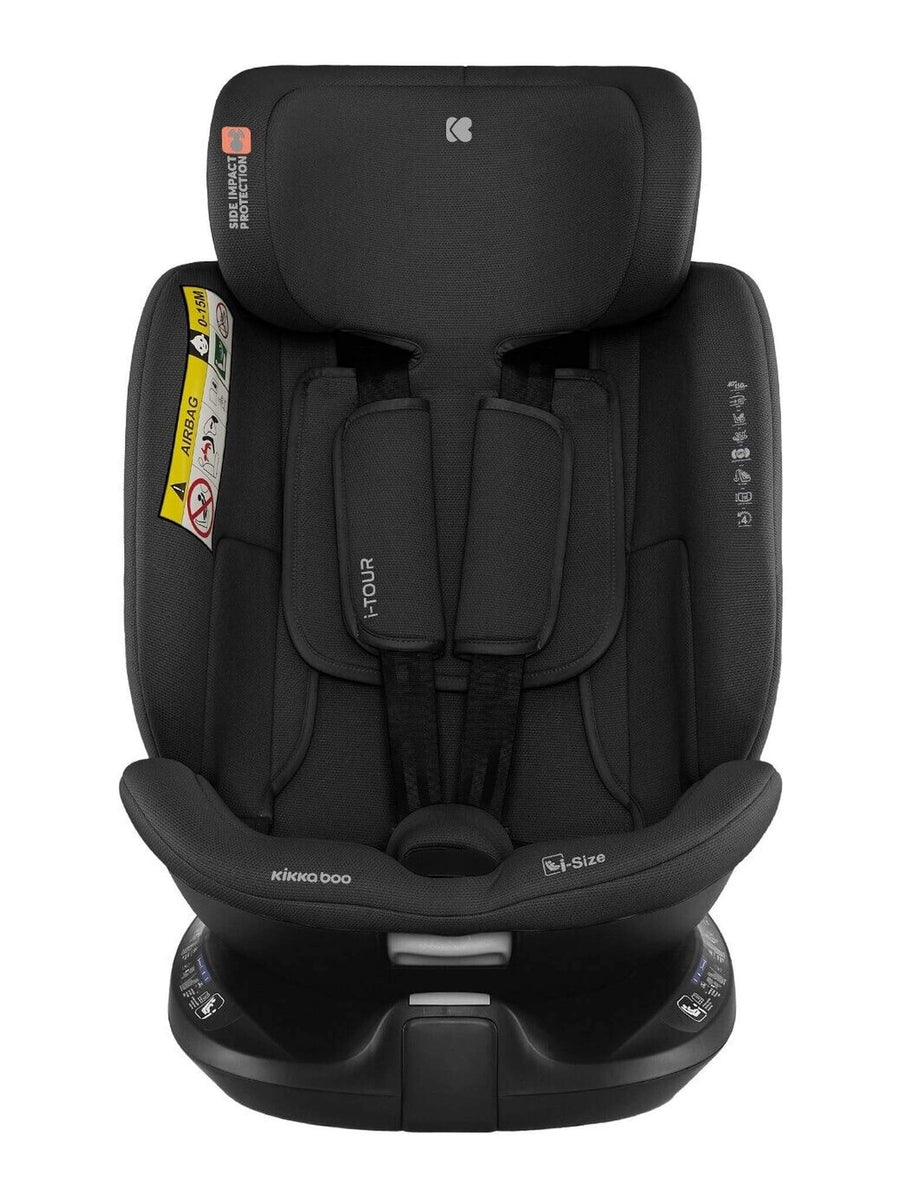 KikkaBoo i-TOUR 360° Spin Baby Boy & Girl Car Seat i-Size ISOFIX 40-150cm Black KikkaBoo Mama's Joy