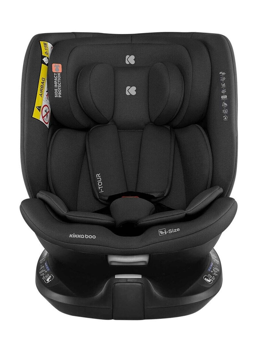 KikkaBoo i-TOUR 360° Spin Baby Boy & Girl Car Seat i-Size ISOFIX 40-150cm Black KikkaBoo Mama's Joy