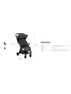 Kikkaboo Lauren Baby Stroller/ Pushchair Cabin-Approved Stroller - Light Grey KikkaBoo Mama's Joy