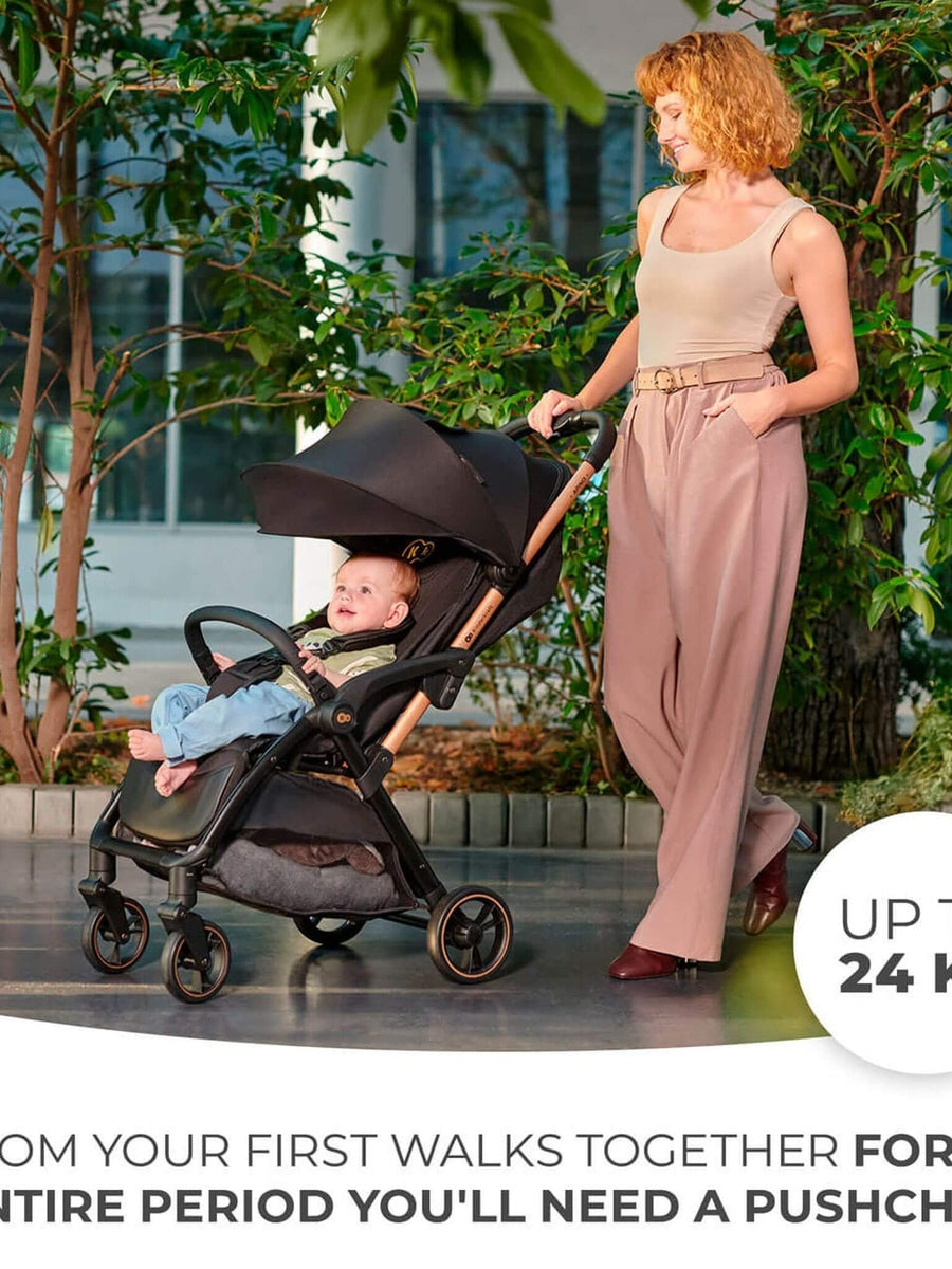 Kinderkraft Apino Compact Baby Stroller Pushchair Raven Black Kinderkraft Mama's Joy