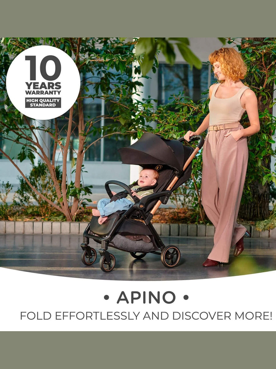 Kinderkraft Apino Compact Baby Stroller Pushchair Raven Black Kinderkraft Mama's Joy