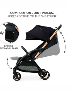 Kinderkraft Apino Compact Baby Stroller Pushchair Raven Black Kinderkraft Mama's Joy