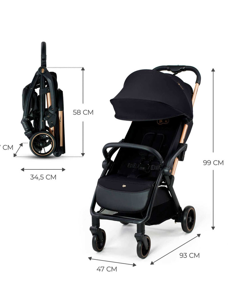 Kinderkraft Apino Compact Baby Stroller Pushchair Raven Black Kinderkraft Mama's Joy