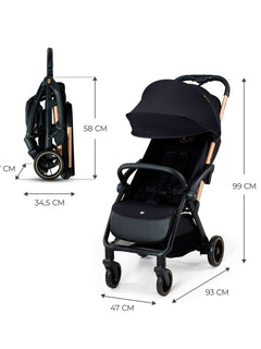 Kinderkraft Apino Compact Baby Stroller Pushchair Raven Black Kinderkraft Mama's Joy