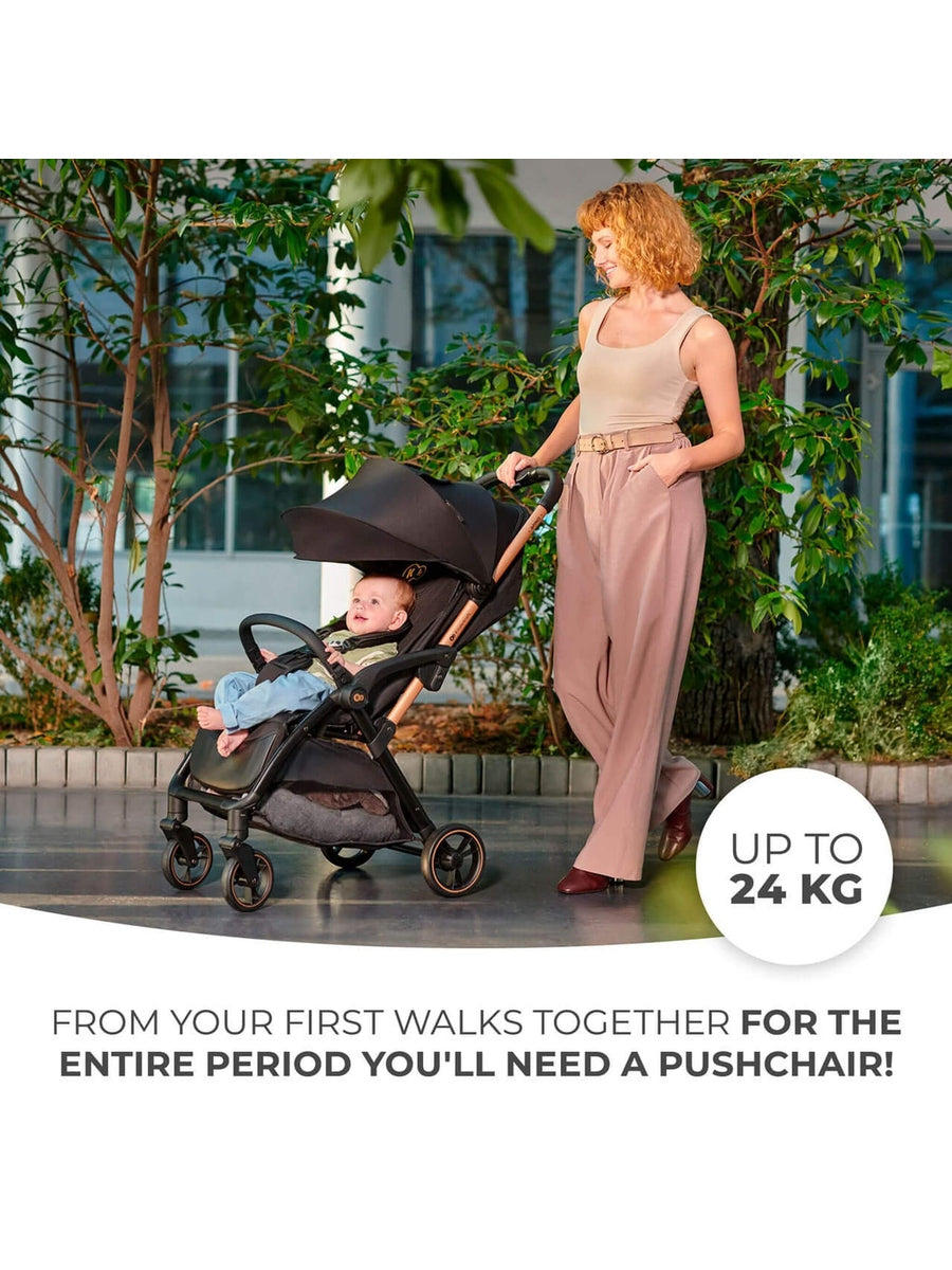 Kinderkraft Apino Compact Baby Stroller Pushchair Raven Black Kinderkraft Mama's Joy