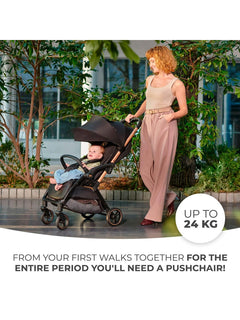 Kinderkraft Apino Compact Baby Stroller Pushchair Raven Black Kinderkraft Mama's Joy