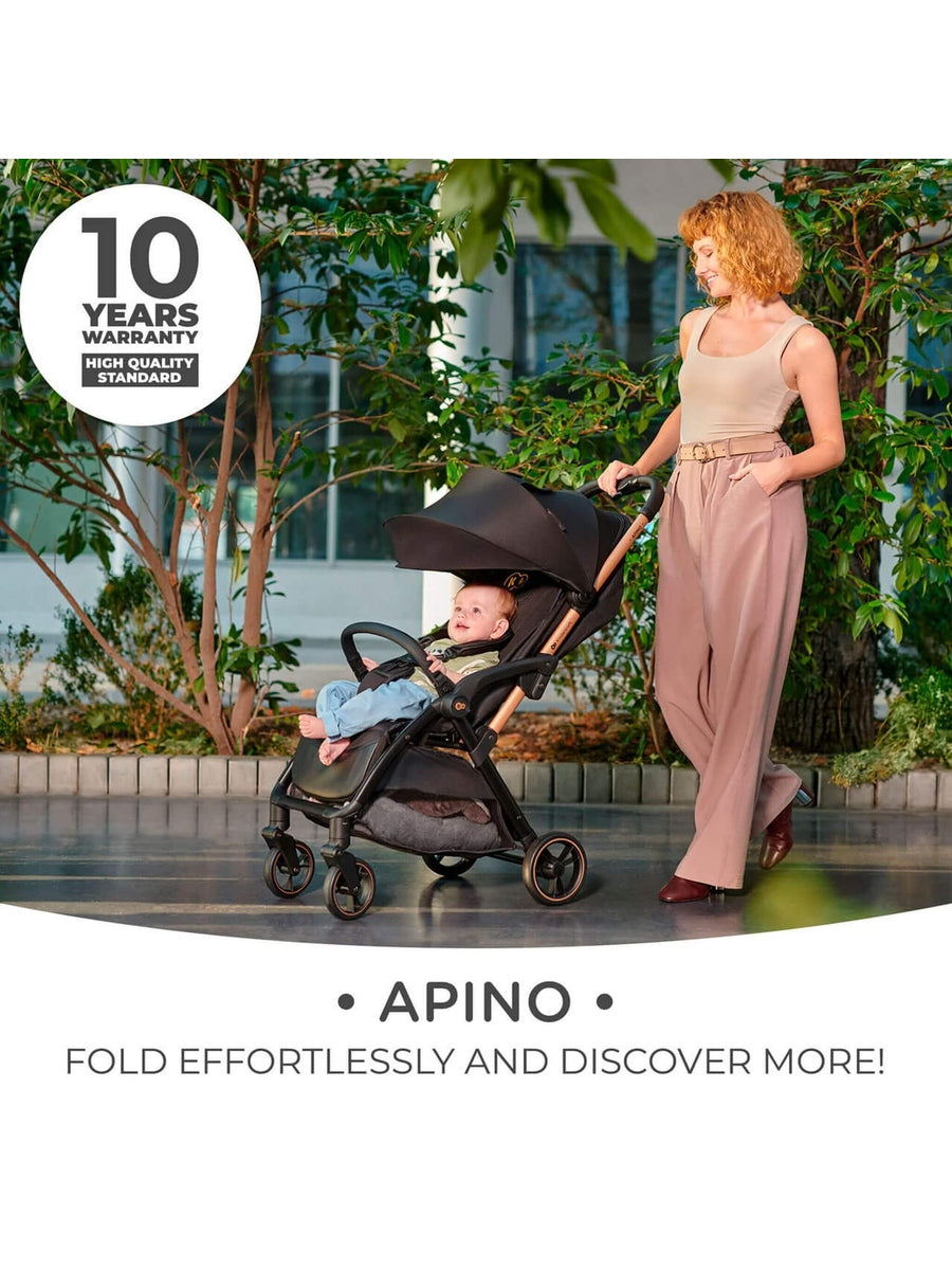 Kinderkraft Apino Compact Baby Stroller Pushchair Raven Black Kinderkraft Mama's Joy