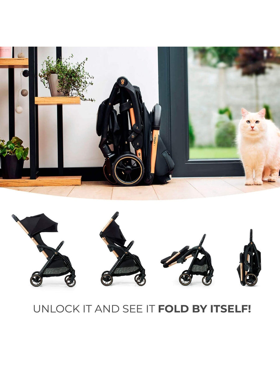 Kinderkraft Apino Compact Baby Stroller Pushchair Raven Black Kinderkraft Mama's Joy