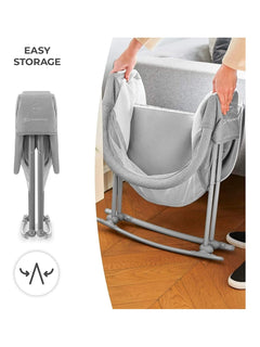 Kinderkraft Baby Crib 3 in 1 LOVI Cradle Travel Cot Rocker Portable - Grey Kinderkraft Mama's Joy