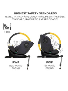 Kinderkraft Baby Infant i-360 Rotating/Swivel Car Seat ISOFIX i-Size - Grey Kinderkraft Mama's Joy