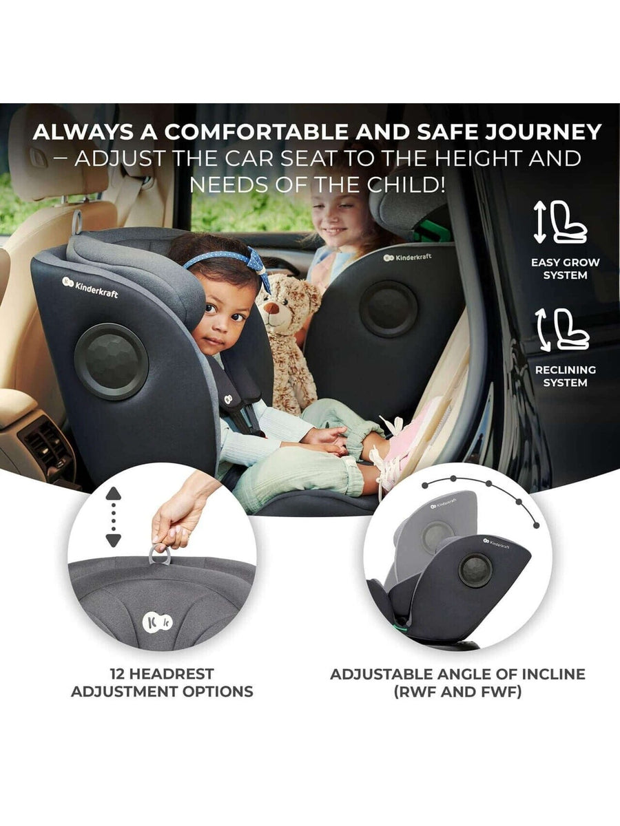 Kinderkraft Baby Infant i-360 Rotating/Swivel Car Seat ISOFIX i-Size - Grey Kinderkraft Mama's Joy