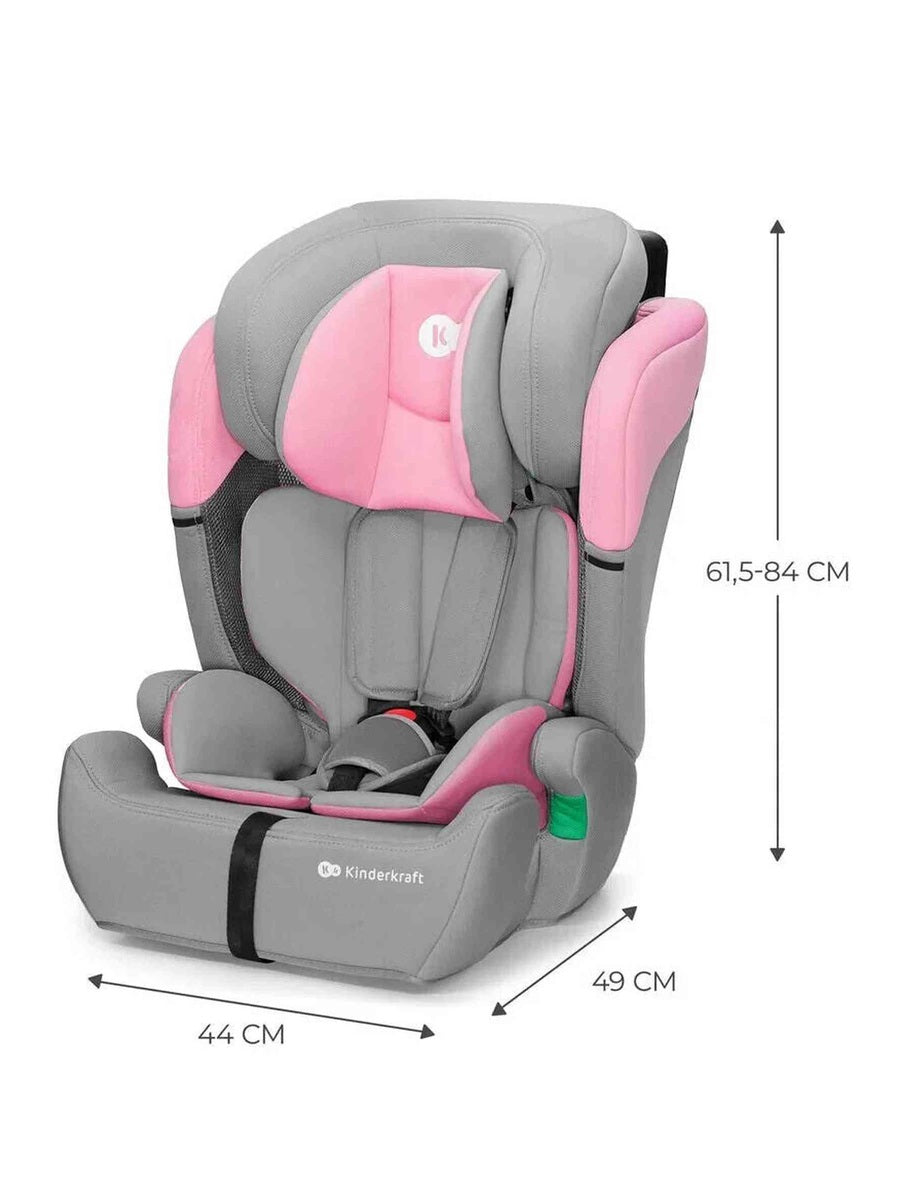 Kinderkraft Comfort Up i-Size Safety Car Seat Booster from 15mths- 12Years - Pink Kinderkraft Mama's Joy