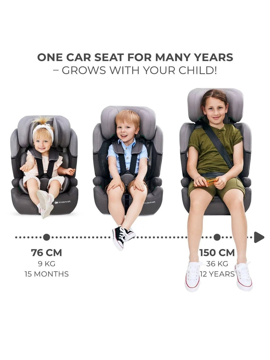 Kinderkraft Comfort Up i-Size Safety Car Seat Booster from 15mths- 12Years - Pink Kinderkraft Mama's Joy