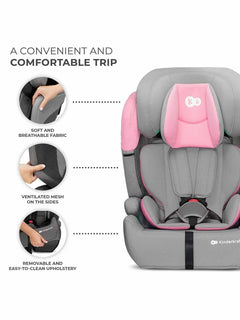 Kinderkraft Comfort Up i-Size Safety Car Seat Booster from 15mths- 12Years - Pink Kinderkraft Mama's Joy