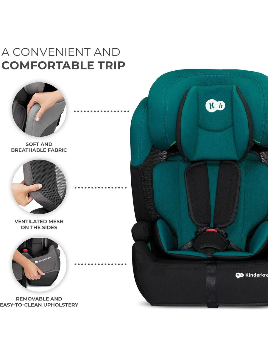 Kinderkraft Comfort Up i-Size Safety Car Seat Booster from 15mths- 12Y Green Kinderkraft Mama's Joy