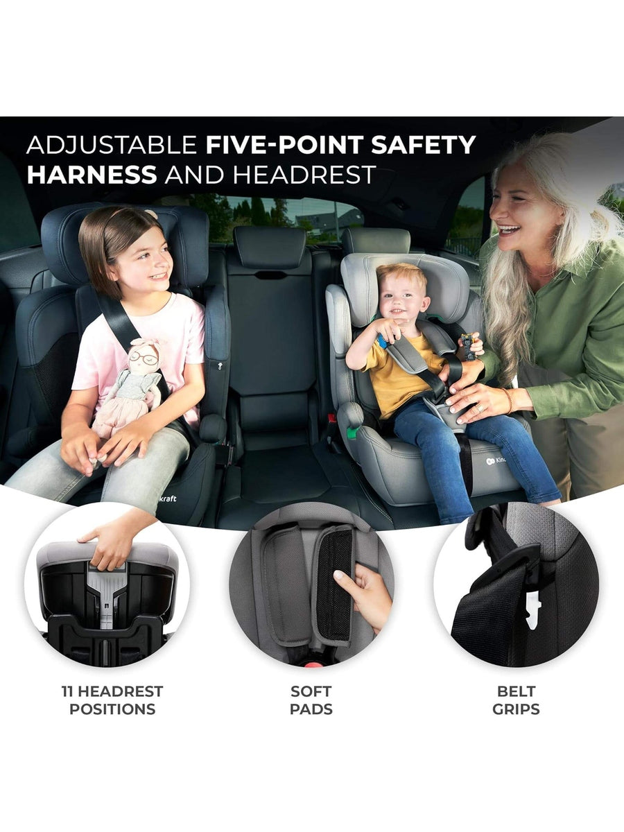 Kinderkraft Comfort Up i-Size Safety Car Seat Booster from 15Months- 12Years, Grey Kinderkraft Mama's Joy