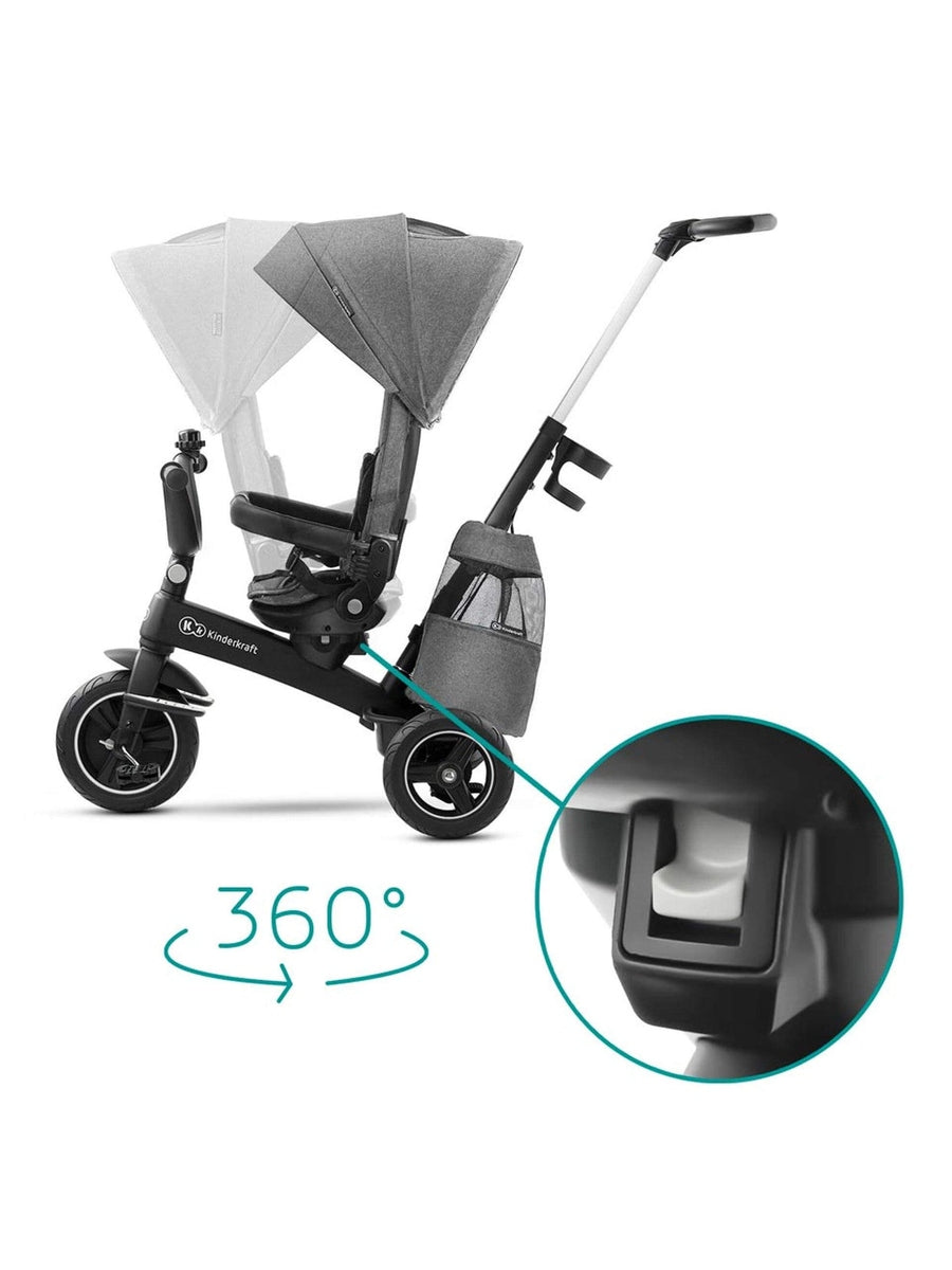 Kinderkraft Easytwist Tricycle - Grey Kinderkraft Mama's Joy
