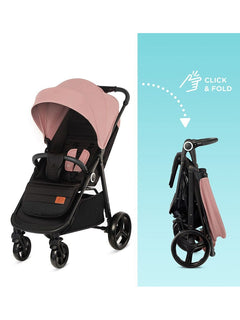 Kinderkraft Grande Plus Pushchair – Pink | One-Hand Fold, Lie-Flat Seat, Birth to 22kg Kinderkraft Mama's Joy