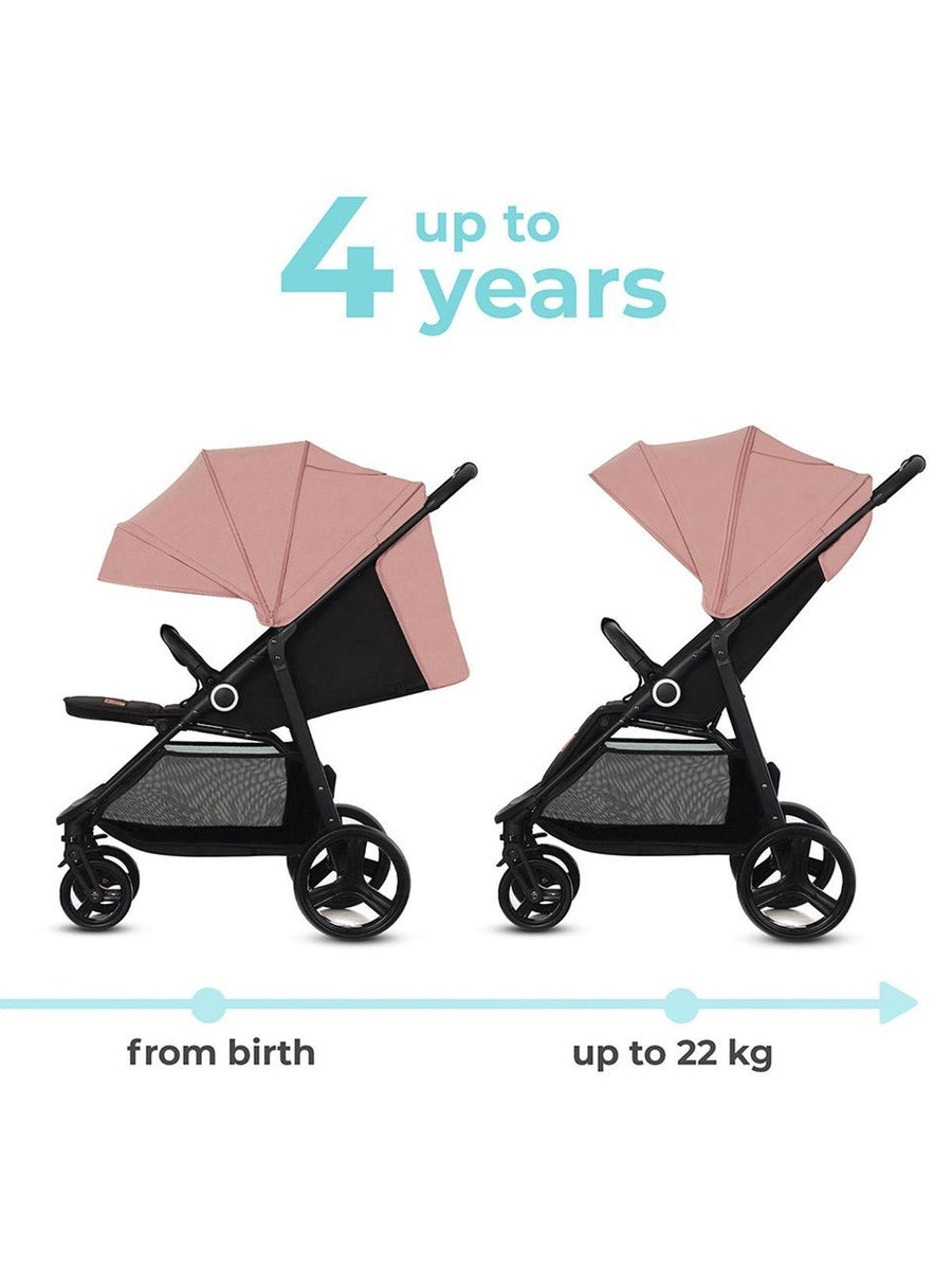 Kinderkraft Grande Plus Pushchair – Pink | One-Hand Fold, Lie-Flat Seat, Birth to 22kg Kinderkraft Mama's Joy