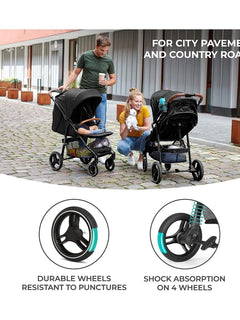 Kinderkraft Grande Plus Toddler Pushchair Pram Stroller Foldable up to 22kg Grey Kinderkraft Mama's Joy