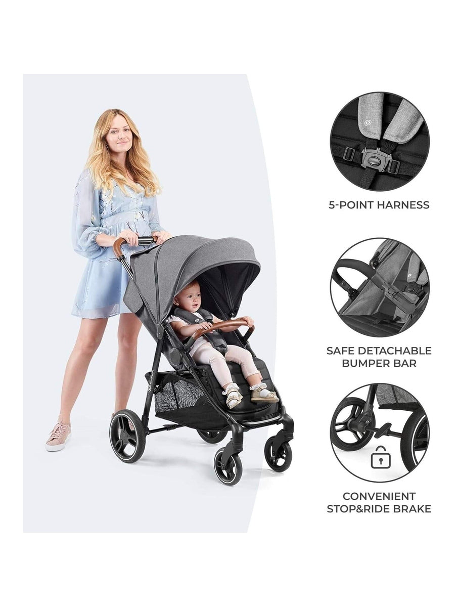 Kinderkraft Grande Plus Toddler Pushchair Pram Stroller Foldable up to 22kg Grey Kinderkraft Mama's Joy