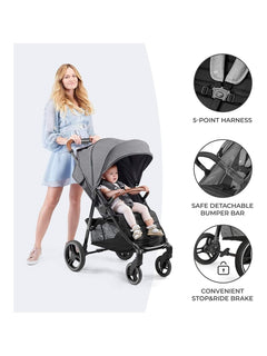 Kinderkraft Grande Plus Toddler Pushchair Pram Stroller Foldable up to 22kg Grey Kinderkraft Mama's Joy