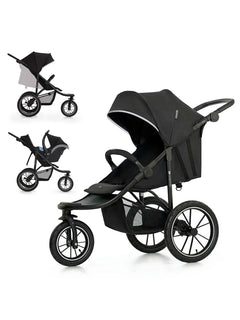 Kinderkraft HELSI 2 All-Terrain Stroller Black Kinderkraft Mama's Joy