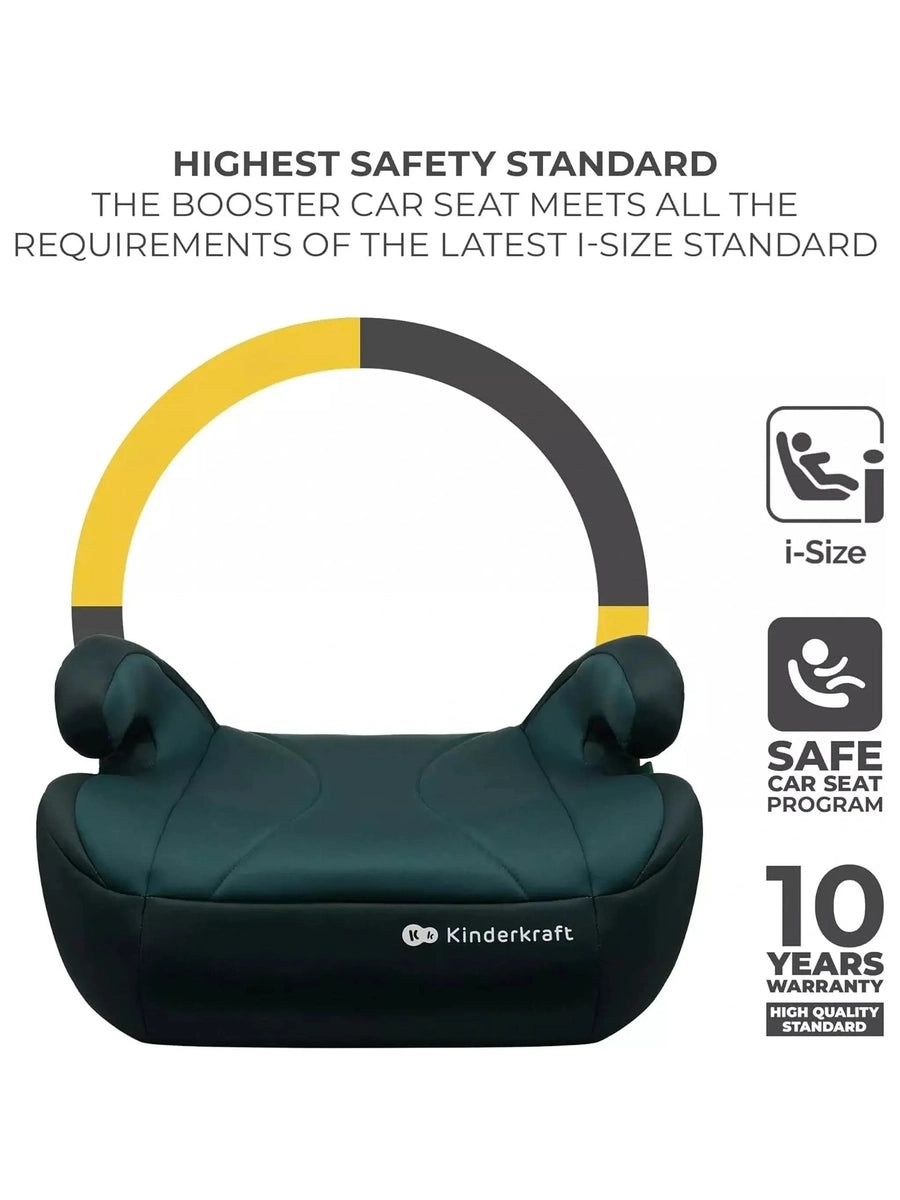 Kinderkraft I-Boost Car Seat I-Size 135-150cm Baby Seat Booster seat Green Kinderkraft Mama's Joy