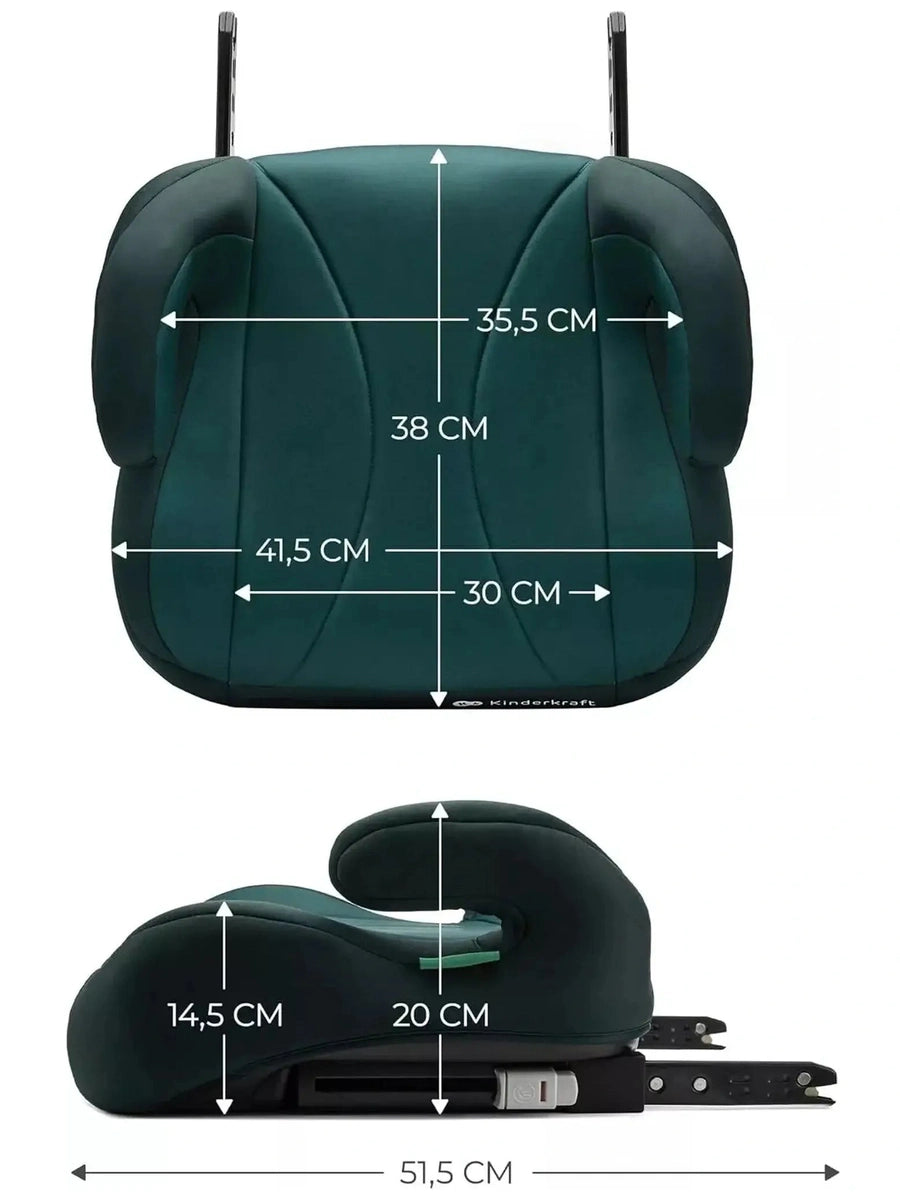 Kinderkraft I-Boost Car Seat I-Size 135-150cm Baby Seat Booster seat Green Kinderkraft Mama's Joy