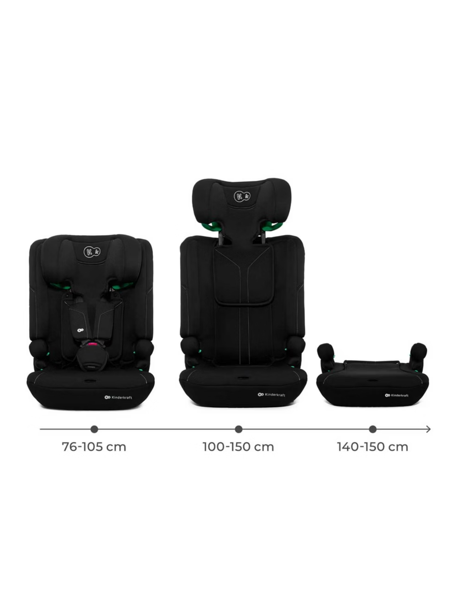 Kinderkraft I-COMFY i-Size Group 1/2/3 Car Seat - Black