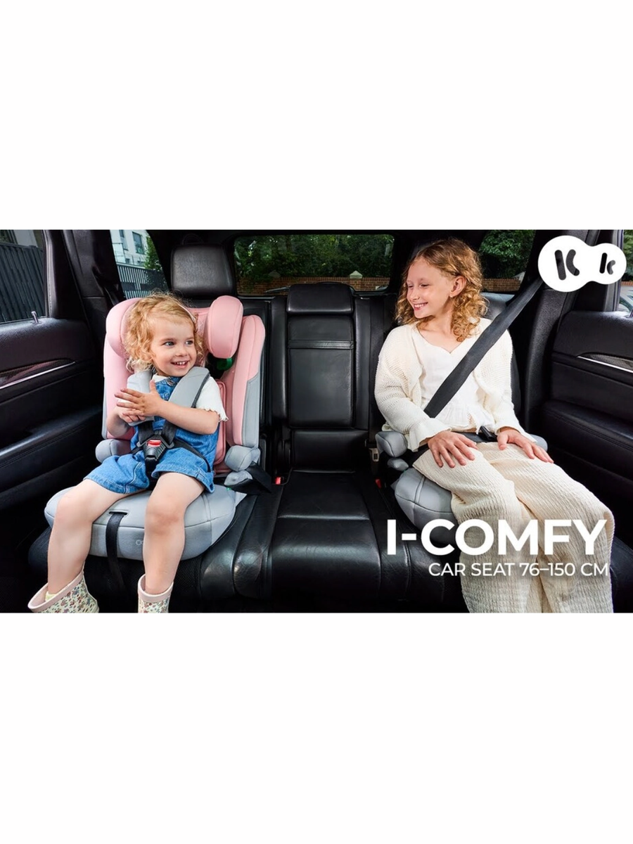 Kinderkraft I-COMFY i-Size Group 1/2/3 Car Seat - Pink