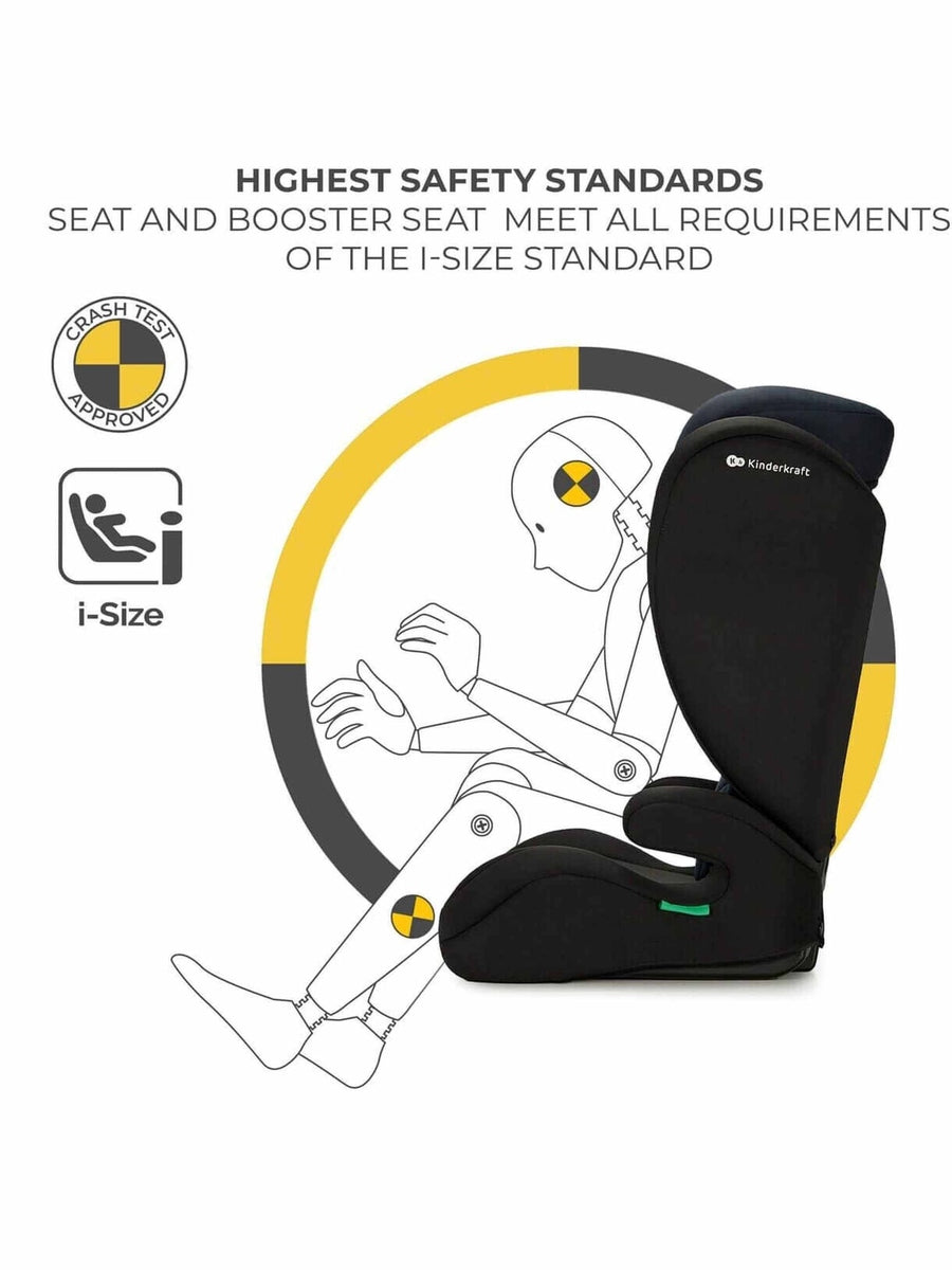 Kinderkraft I-SPARK i-Size Child Adjustable Travel Car Seat 100-150cm - Black Kinderkraft Mama's Joy