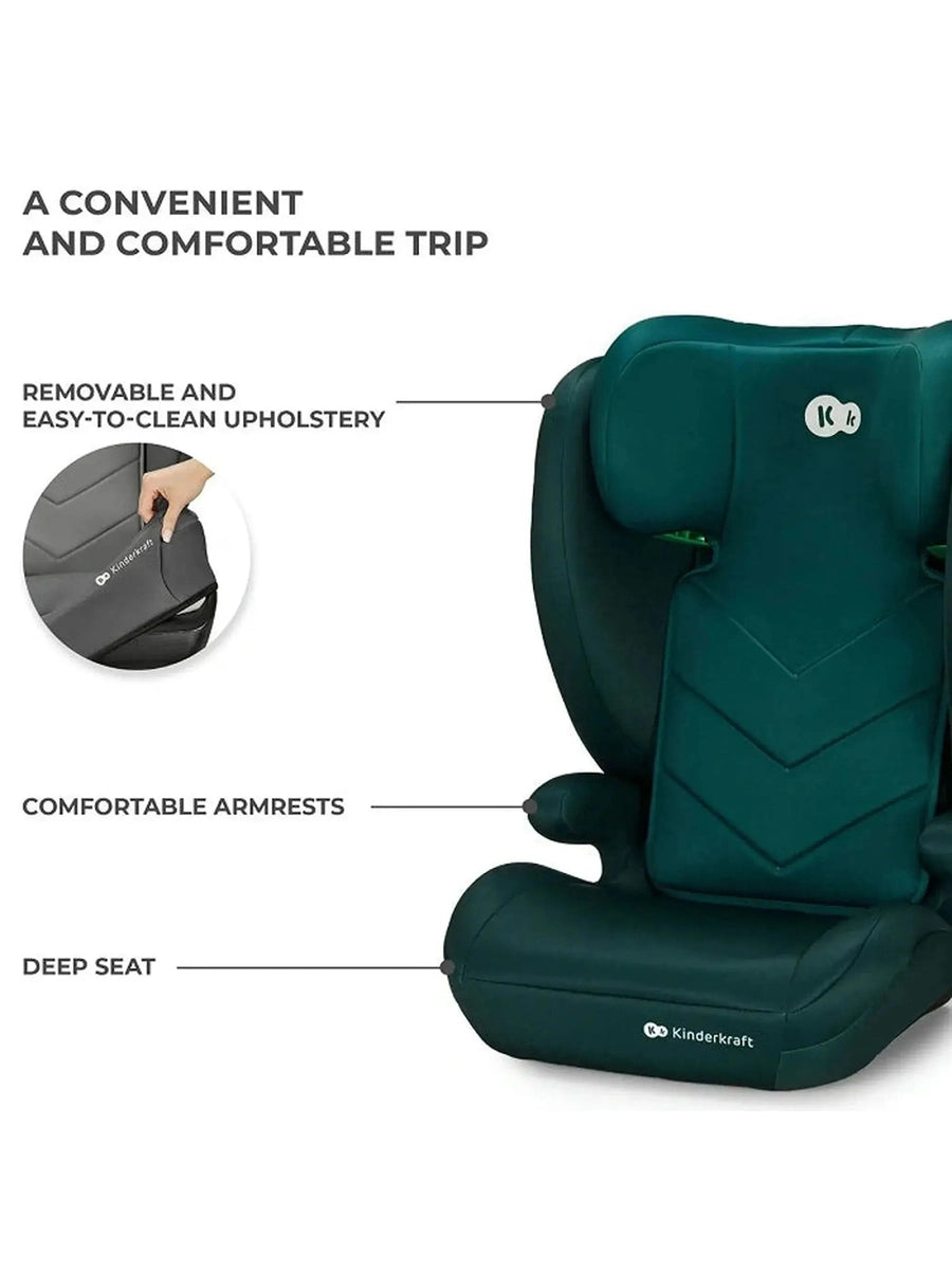 Kinderkraft I-SPARK i-Size Child Adjustable Travel Car Seat 100-150cm Green Kinderkraft Mama's Joy
