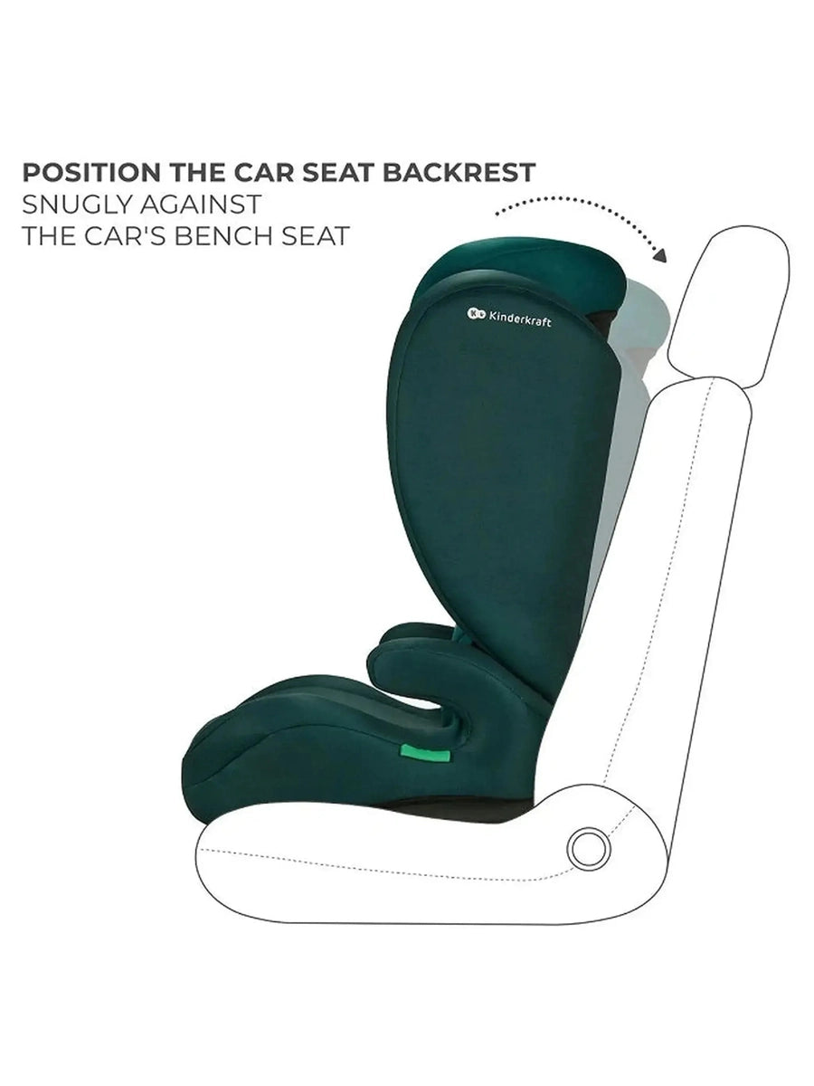 Kinderkraft I-SPARK i-Size Child Adjustable Travel Car Seat 100-150cm Green Kinderkraft Mama's Joy