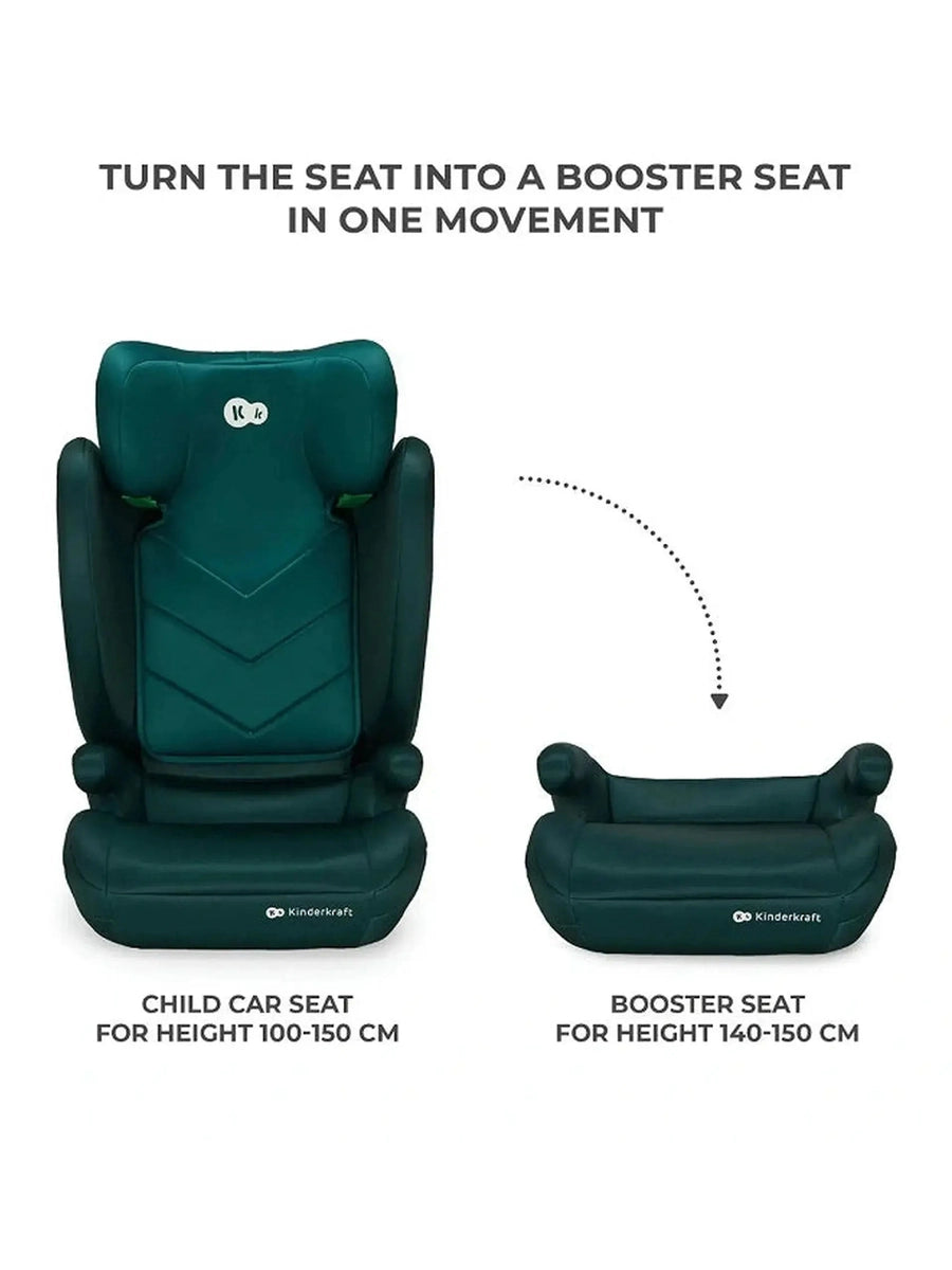 Kinderkraft I-SPARK i-Size Child Adjustable Travel Car Seat 100-150cm Green Kinderkraft Mama's Joy