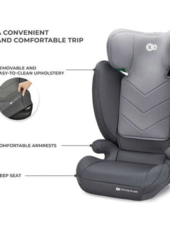 Kinderkraft I-Spark Group 2/3 R129 i-Size Car Seat - Grey Kinderkraft Mama's Joy