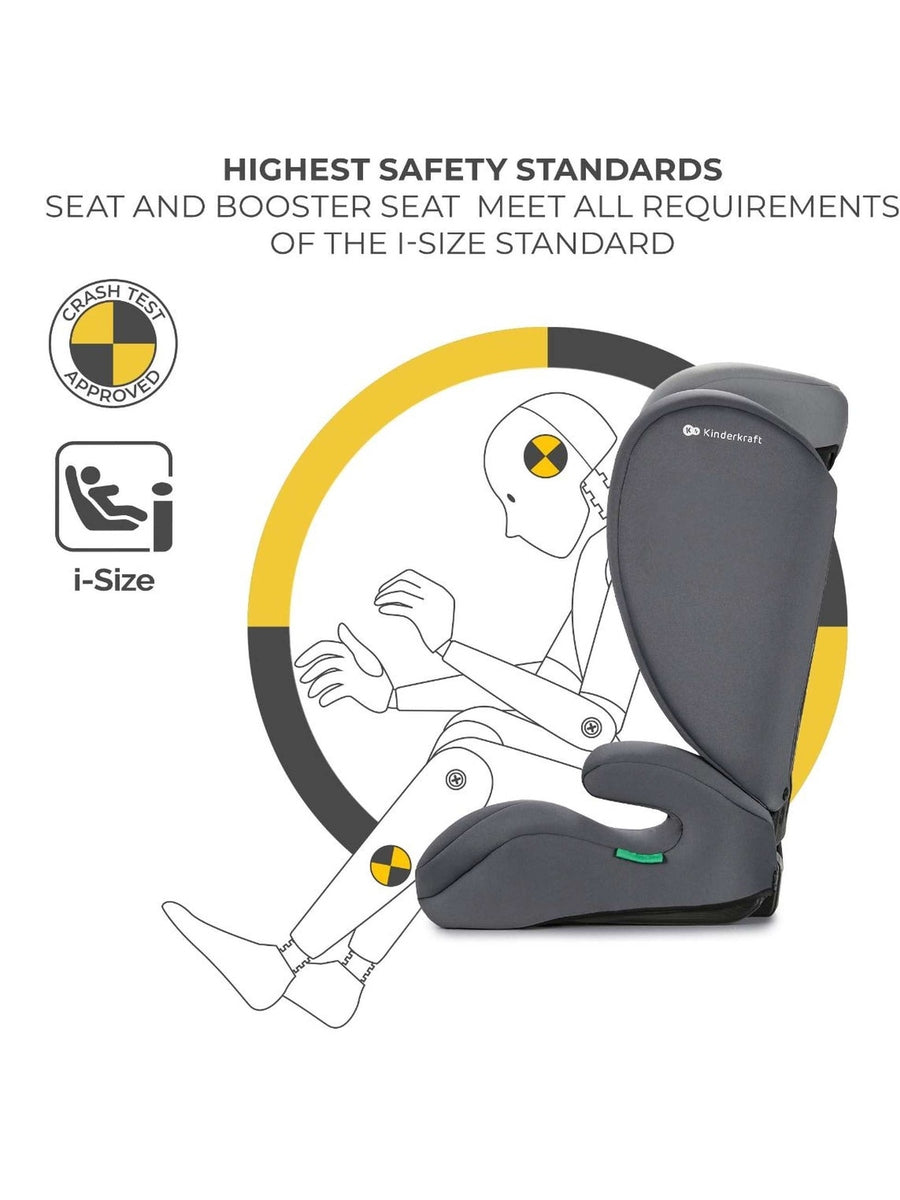 Kinderkraft I-Spark Group 2/3 R129 i-Size Car Seat - Grey Kinderkraft Mama's Joy