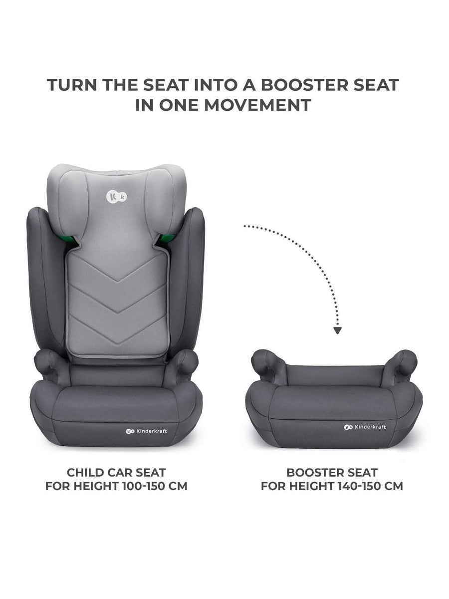 Kinderkraft I-Spark Group 2/3 R129 i-Size Car Seat - Grey Kinderkraft Mama's Joy