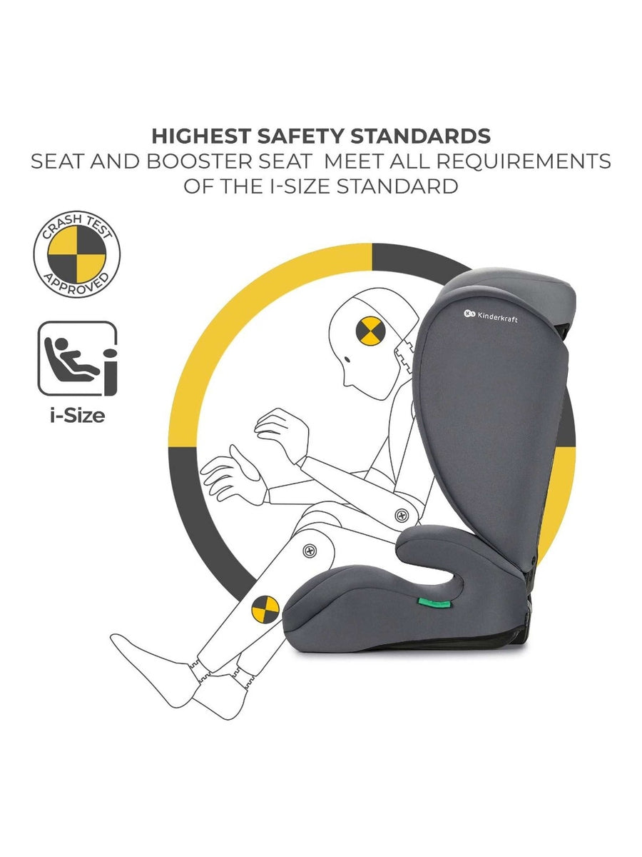 Kinderkraft I-Spark Group 2/3 R129 i-Size Car Seat - Grey Kinderkraft Mama's Joy