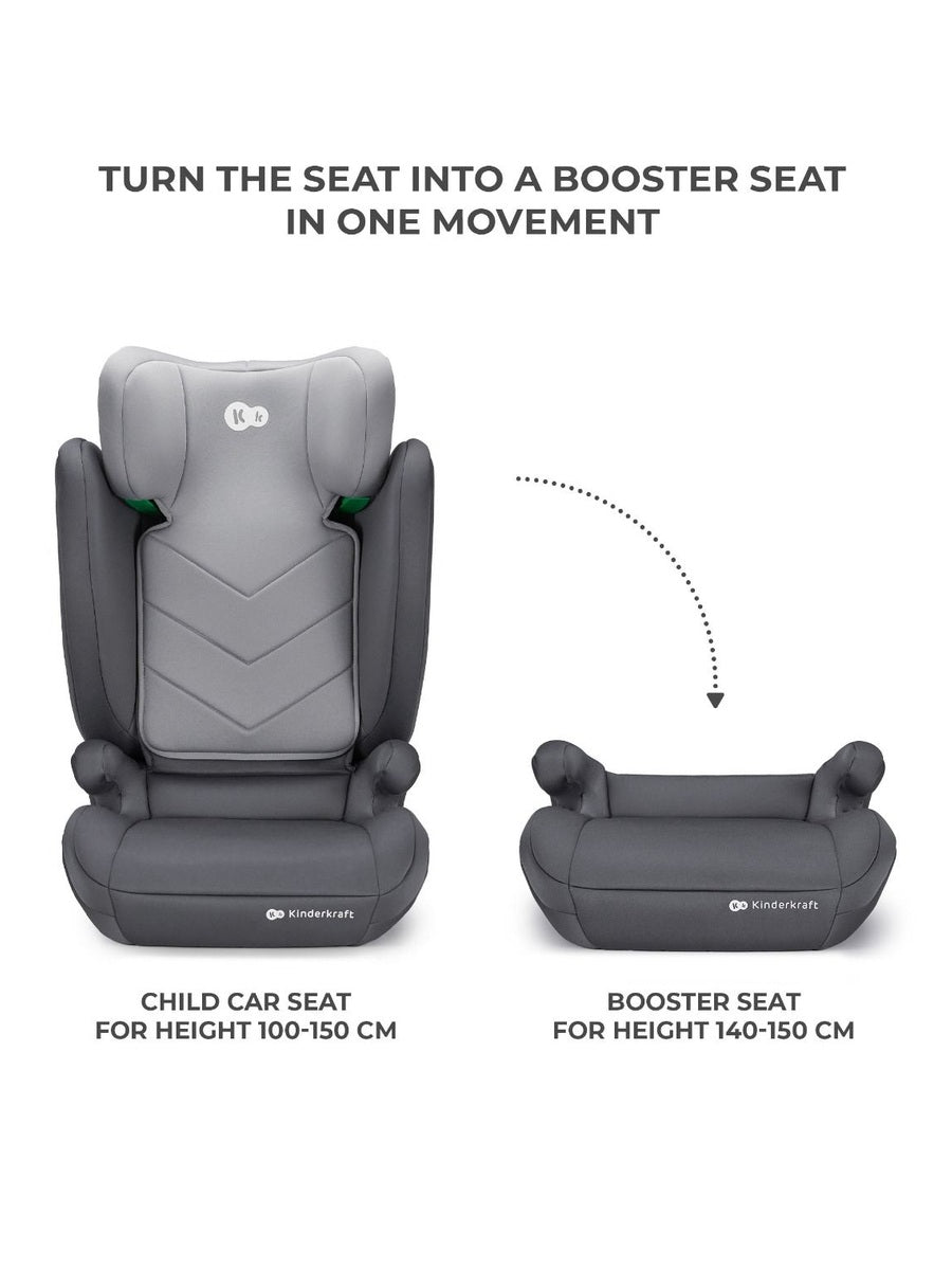 Kinderkraft I-Spark Group 2/3 R129 i-Size Car Seat - Grey Kinderkraft Mama's Joy