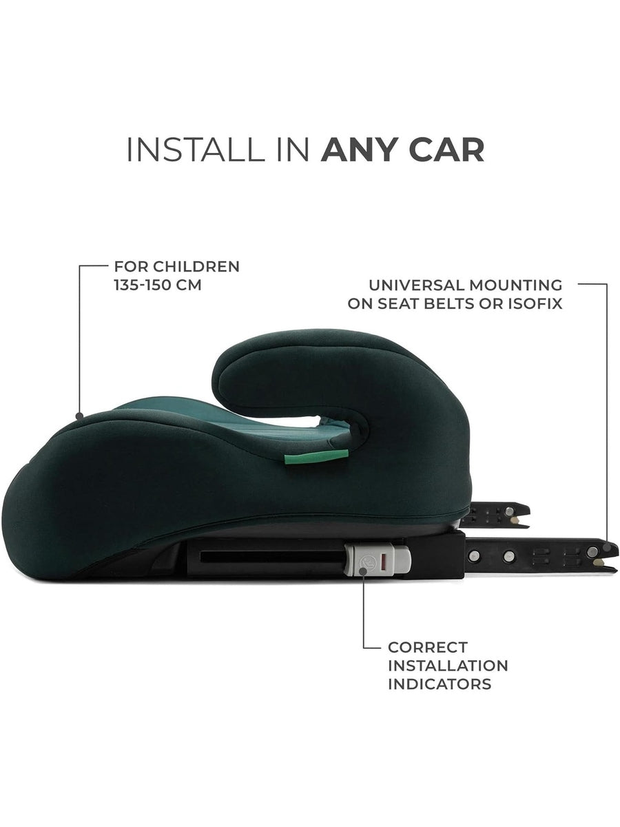 Kinderkraft I-boost Car Seat, I-size, 135-150cm, Baby Seat, Booster Seat Green Kinderkraft Mama's Joy