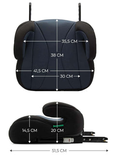 Kinderkraft I-boost Car Seat, I-size, 135-150cm, Baby Seat, Booster Seat Black Kinderkraft Mama's Joy