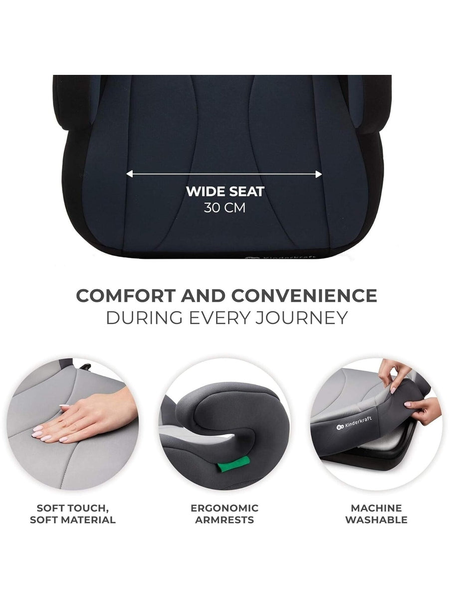Kinderkraft I-boost Car Seat, I-size, 135-150cm, Baby Seat, Booster Seat Black Kinderkraft Mama's Joy