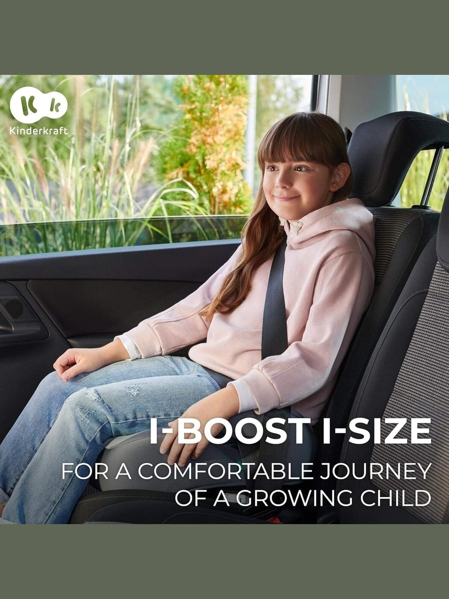 Kinderkraft I-boost Car Seat, I-size, 135-150cm, Baby Seat, Booster Seat Green Kinderkraft Mama's Joy