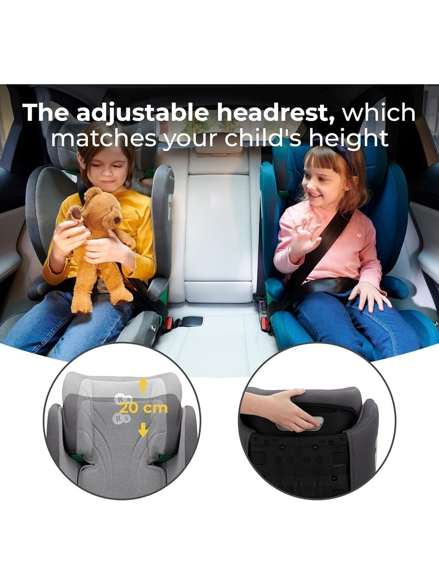 Kinderkraft Junior Fix 2 i-Size Car Booster Child Seat ISOFIX 3-12Y Rocket Grey Kinderkraft Mama's Joy