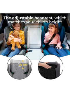 Kinderkraft Junior Fix 2 i-Size Car Booster Child Seat ISOFIX 3-12Y Rocket Grey Kinderkraft Mama's Joy
